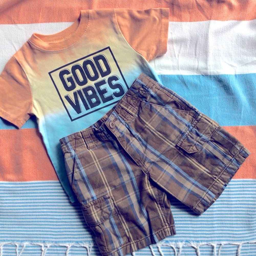 Bundle set of shorts and t shirt.